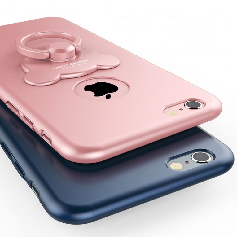 Blauwe Hardcase Hoesje Ring voor iPhone Plus iPhone 6 Plus - shoppingathome